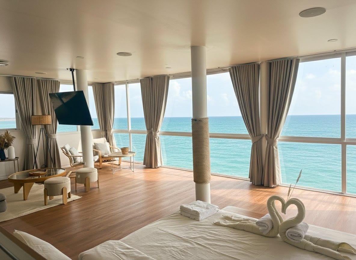 Horizon Beach lower floor suite with panoramic sea view